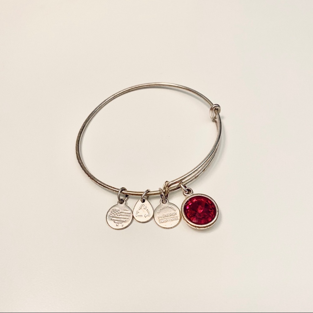 Alex and Ani Scarlet January Birthstone Bracelet